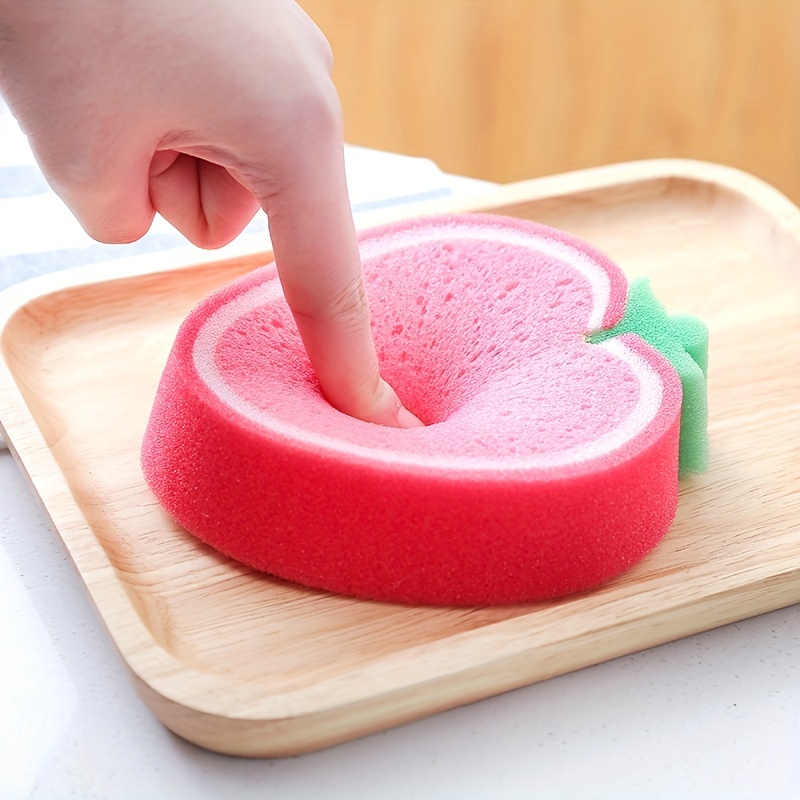 Magic Sponge Brush Pot Wash Dishes Cartoon Fruit shaped - Temu