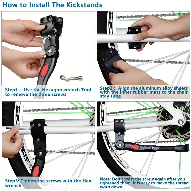 Cavalletto Regolabile Alluminio laterale per 24”-27” bici mountain bike MTB  - NTL Nuova Tecnologia