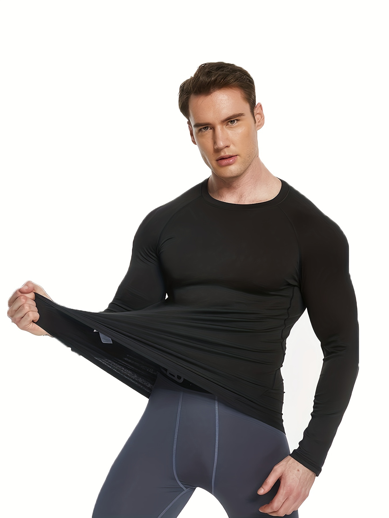  4 Pack Compression Shirts for Men Long Sleeve Athletic