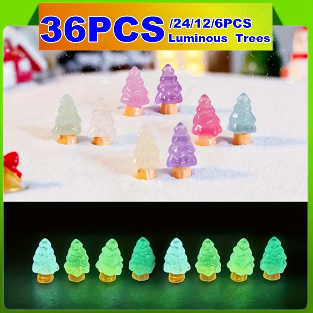 8pcs Dust Elf Colored Briquettes Fireflies Luminous Luminous Mini Ornaments  Micro Landscape Diy Decoration