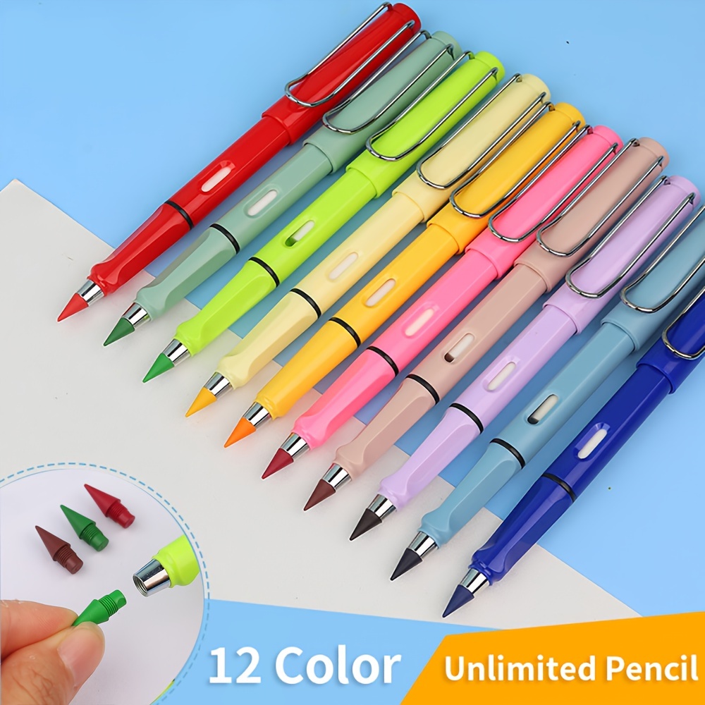 12 color Infinite Pencil With 12 Colored Pen - Temu