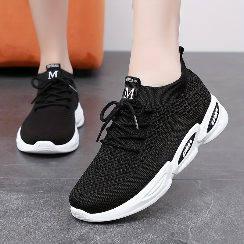 Women's Blade Type Running Shoes Flying Woven Lightweight - Temu