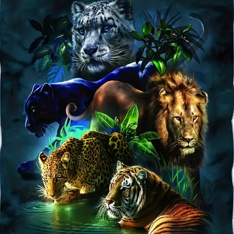 Disfraz de animales del bosque para niños y adultos, sombreros de felpa de  dibujos animados, lobo, tigre, leopardo, León, disfraz de Halloween -  AliExpress