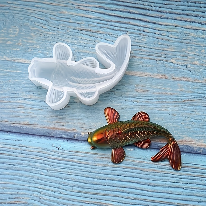1PC Koi Fish Silicone Resin Molds Goldfish Mold For DIY Pendant Charms  Making Jewelry