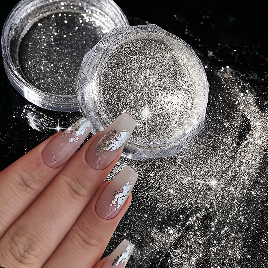 Nail Glitter Powder Shiny Sparkles Nail Art Sequins Flakes - Temu