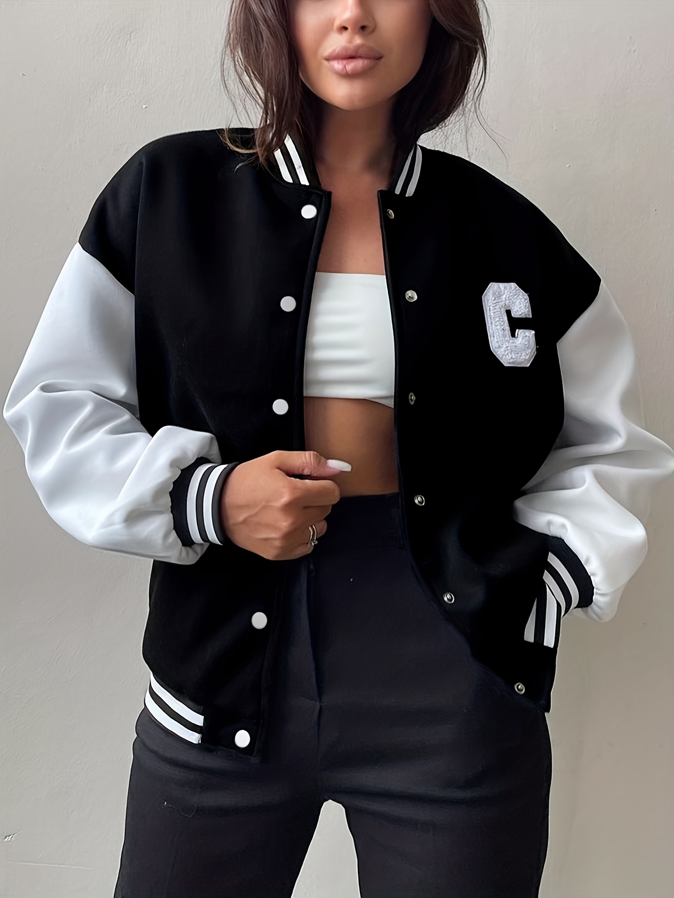 Maker of Jacket Varsity Jackets Navy Blue DONCARE Casino Baseball