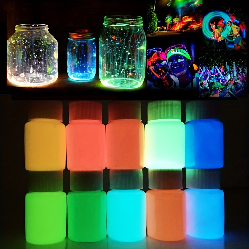 Peinture fluorescente néon pour le visage et le corps, 8 pièces, effet  phosphorescent, UV, lumière noire, maquillage, cadeaux d'anniversaire,  décorations de noël - AliExpress