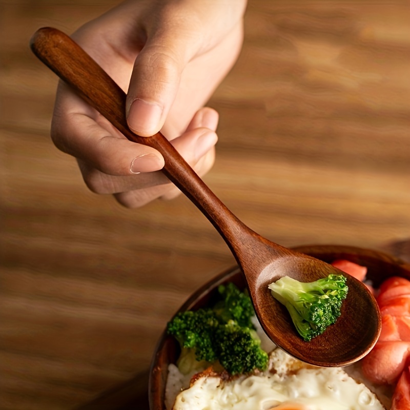 2 Pezzi Di Cucchiaini Da Caffè In Legno Con Manico Lungo, Cucchiaini Da  Miele In Legno Puro A Colori, Cucchiaini Da Caffè, Latte E Tè, Cucchiaini  Da Salsa In Legno Grande, Posate