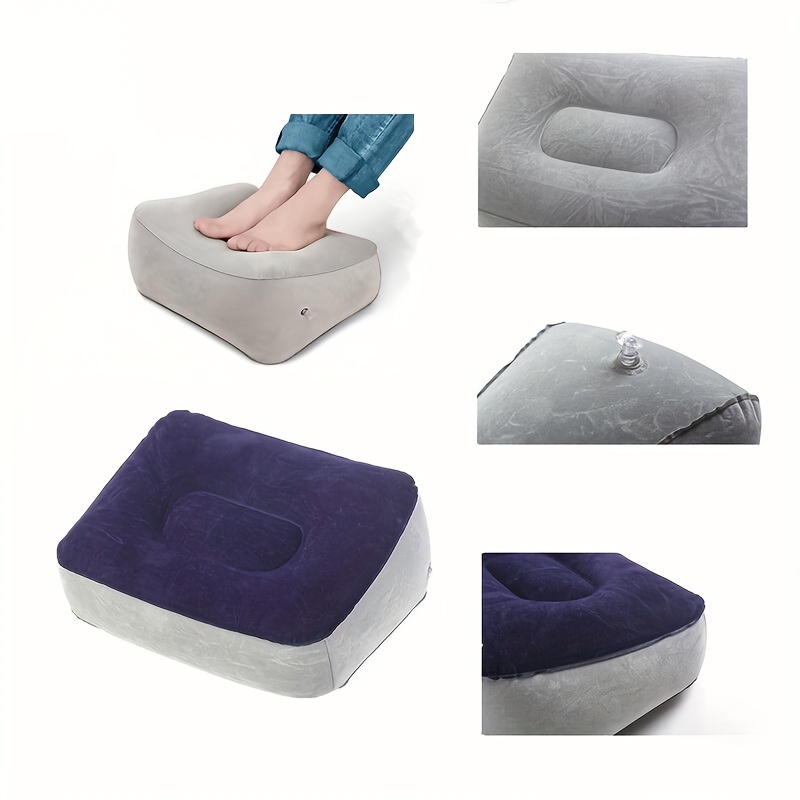 Inflatable Travel Foot Rest Pillow, Ergonomic Design