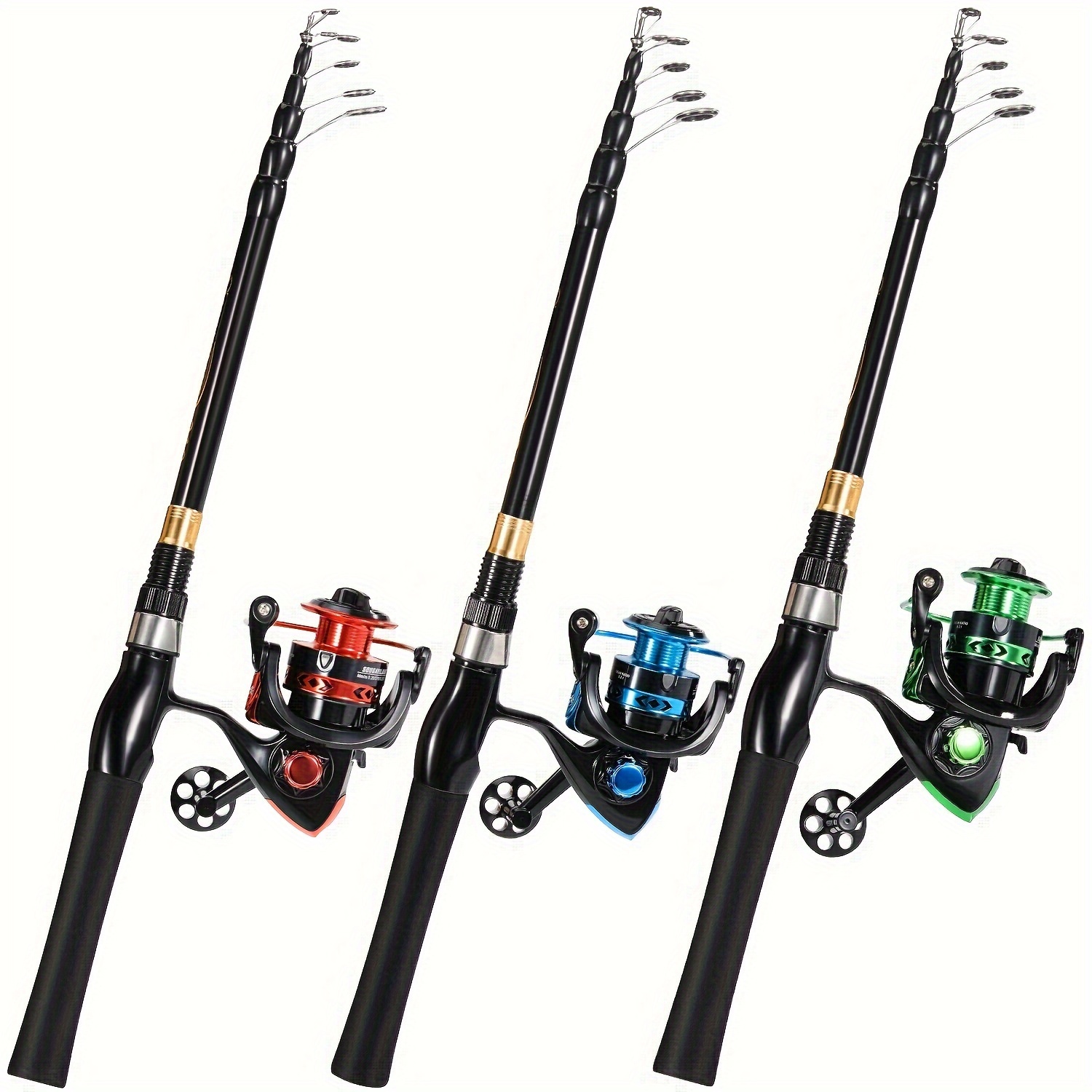 SupsShop Fishing Rod Reel Combos with Shark Fishing Bag All-in-One  1.6M/5.2FT Telescopic Fishing Pole Fishing Gear Spinning Reel with Carrier  Bag for Beginner Youth Travel Outside Saltwater Freshwater : :  Sporting Goods