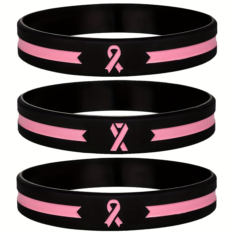 Ribbon Thin Line Breast Cancer Awareness Rubber - Temu