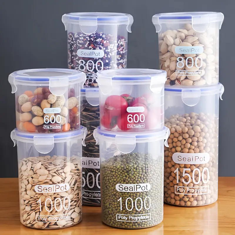 Transparent Food Storage Box Plastic Cereal Storage Box - Temu Canada