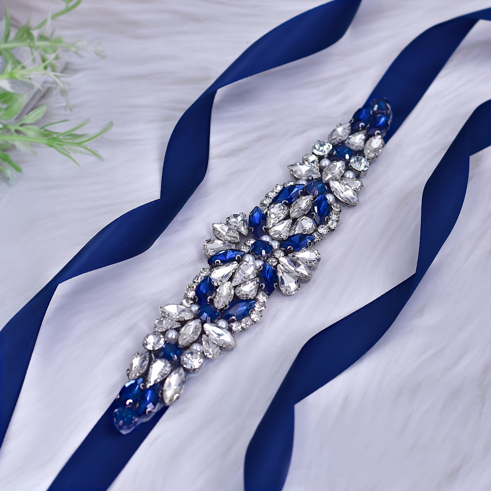 womens elegant navy embellished wedding waist Temu Malta