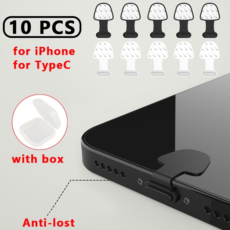 Cell Phone Hole Dust Plugs For Interface For Iphone/type c - Temu