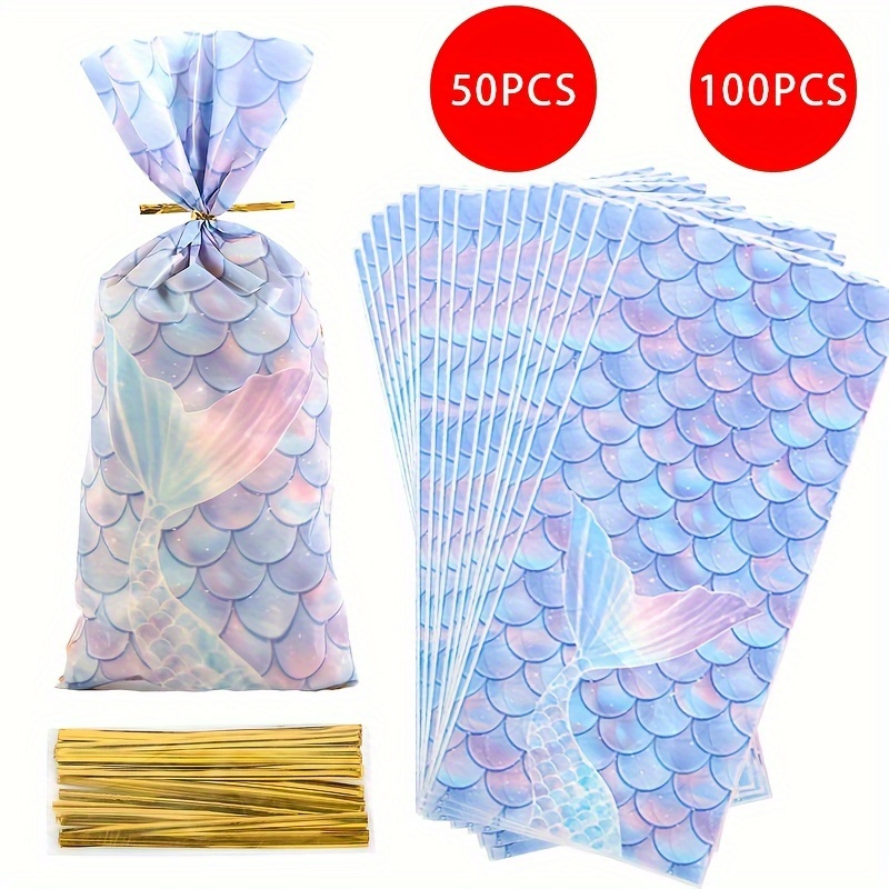 20pcs/Bag Pink Fish Scale Patterned Tissue Paper