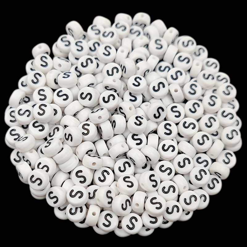 Alphabet Beads Acrylic Bead with Letters 50Pcs DIY Letter Beads for  Bracelet Accessories for Jewelry Mixed 7mm