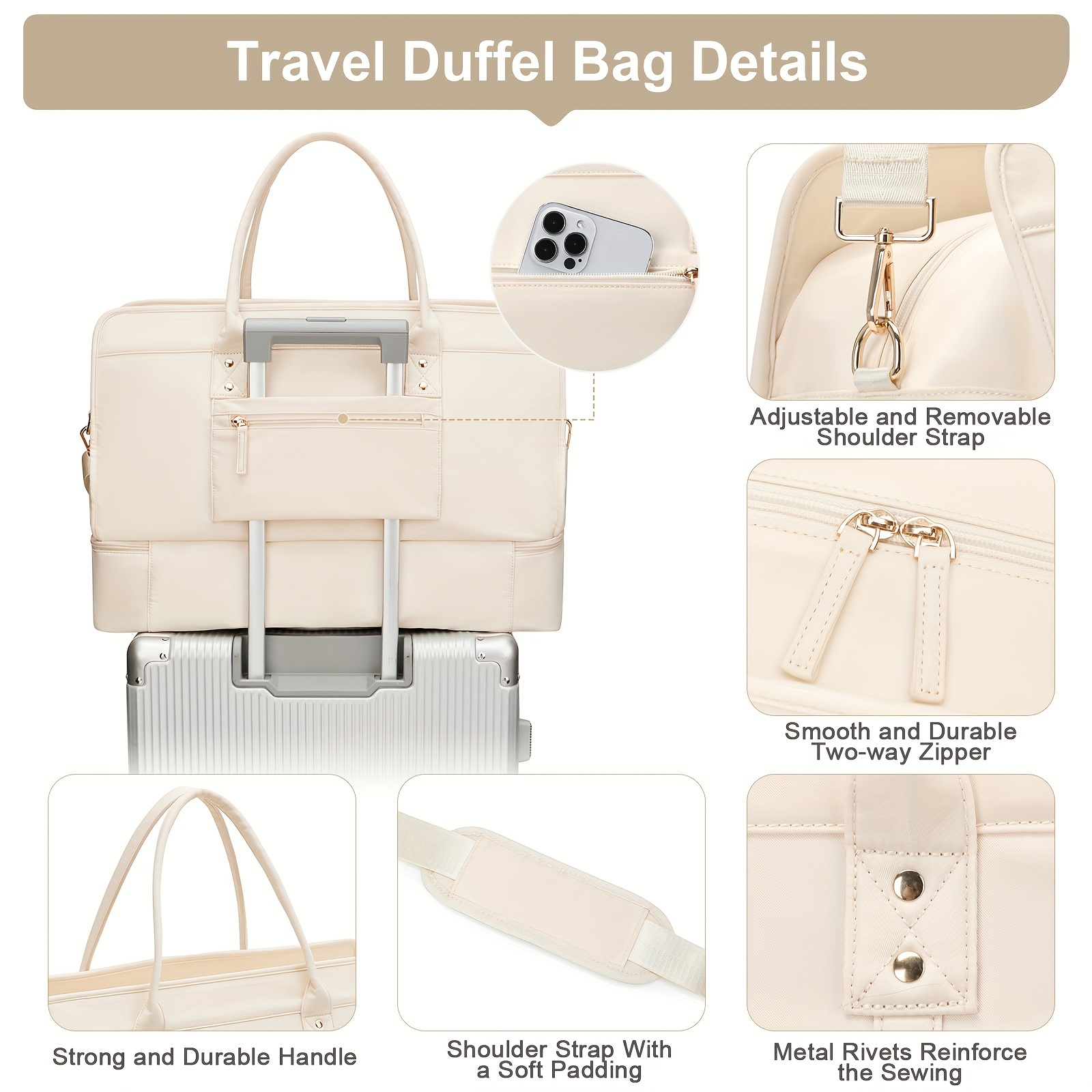 Garment Bags Travel Large Travel Duffle Bag Independent - Temu