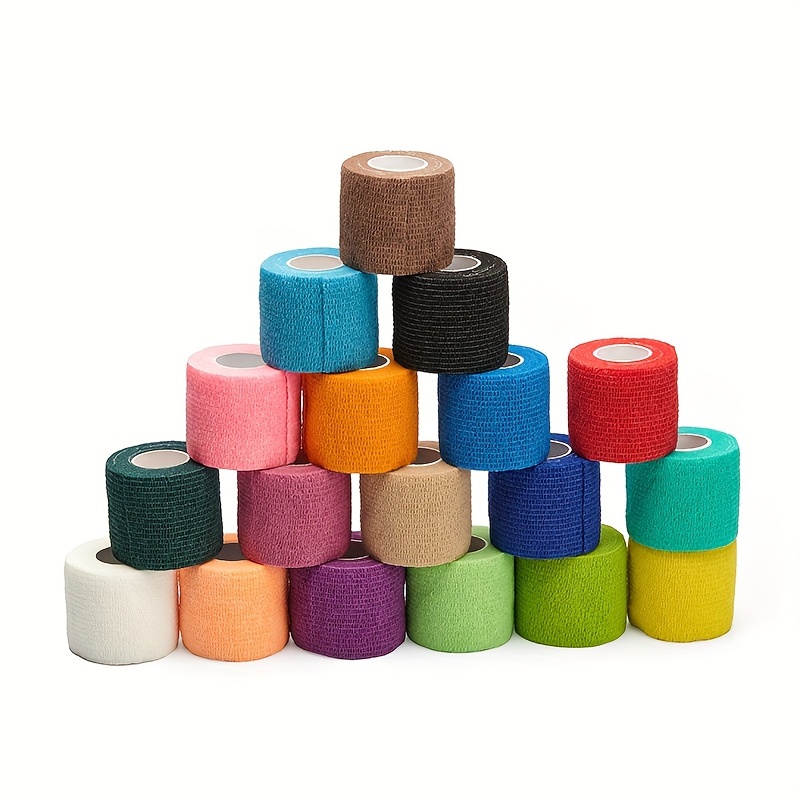 8 rollos de cinta adhesiva elástica para vendaje médico, cinta deportiva,  cinta elástica flexible para la piel, tiras para tobillos, rodillas y