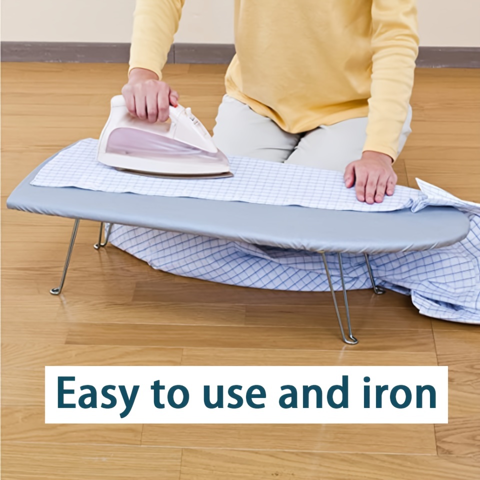 Bentism Tabletop Ironing Board 23.4 x 14.4, Small Iron Board with Heat Resistant Cover and 100% Cotton Cover, Mini Ironing Board with 7mm Thickened