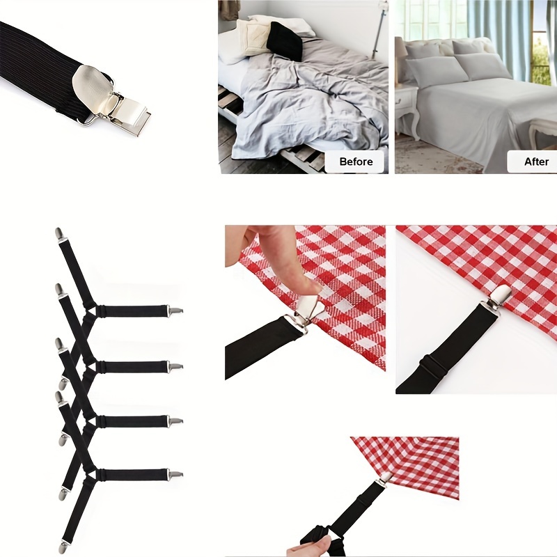 Bed Sheet Holder Straps Adjustable Mattress Sheet Clips Bed - Temu