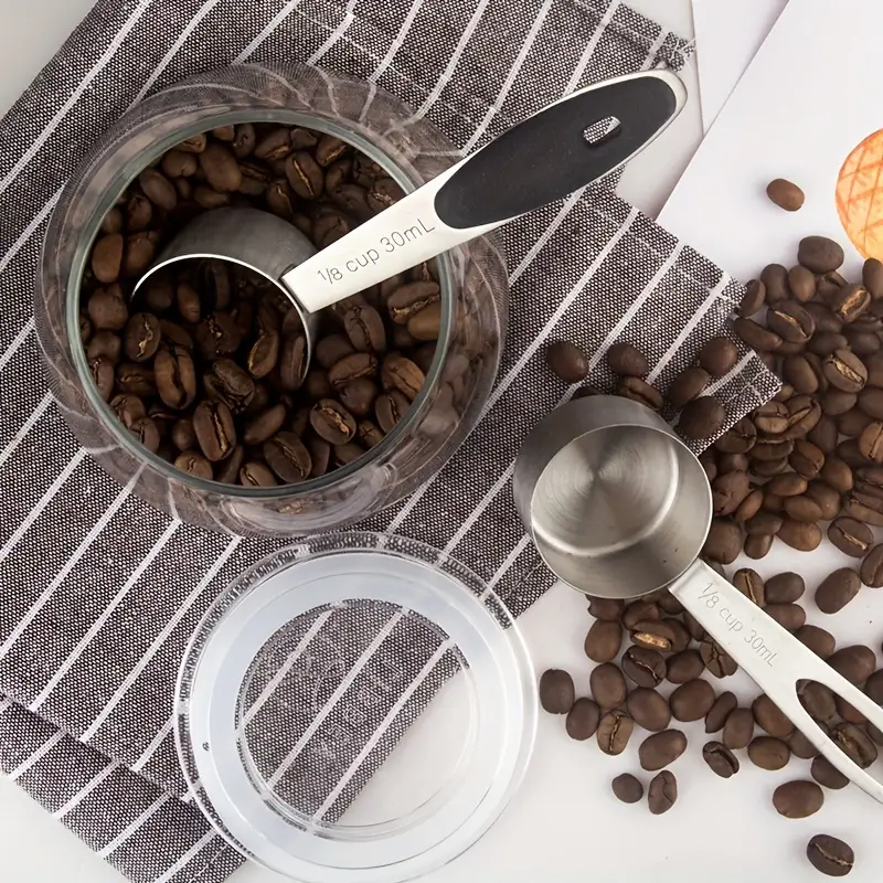 Measuring Spoon, Measuring Spoon, Stainless Steel Coffee Bean Measuring  Scoop, Long Handle 1/8 Cup Measuring Cup For Sugar Milk Fruit Powder,  Kitchen Tools, Baking Tools - Temu