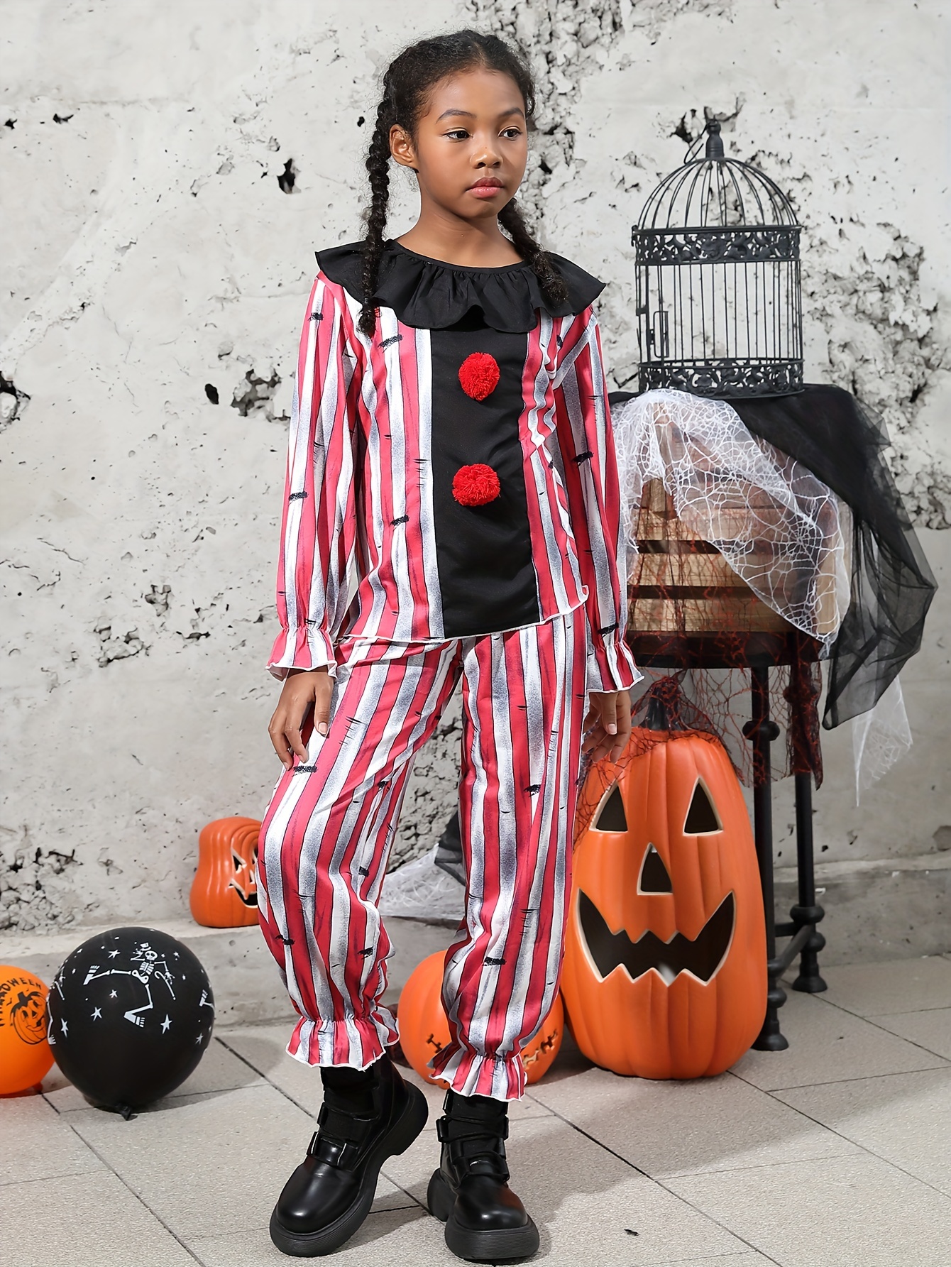 Children's Clown Cosplay Costume