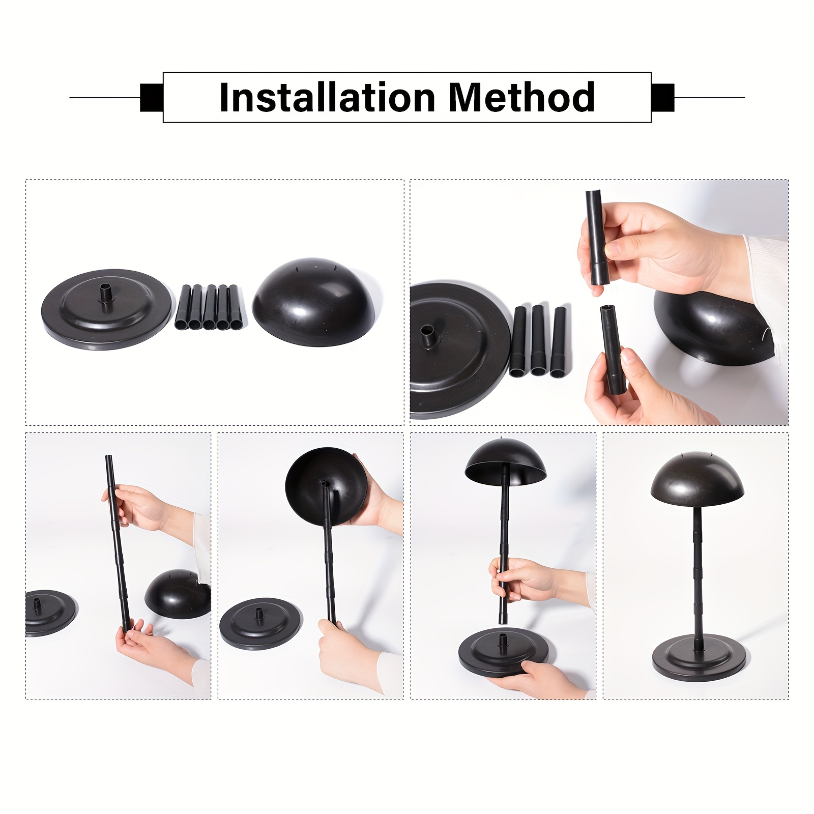 Adjustable Wig & Hat Display Stand - Professional Use