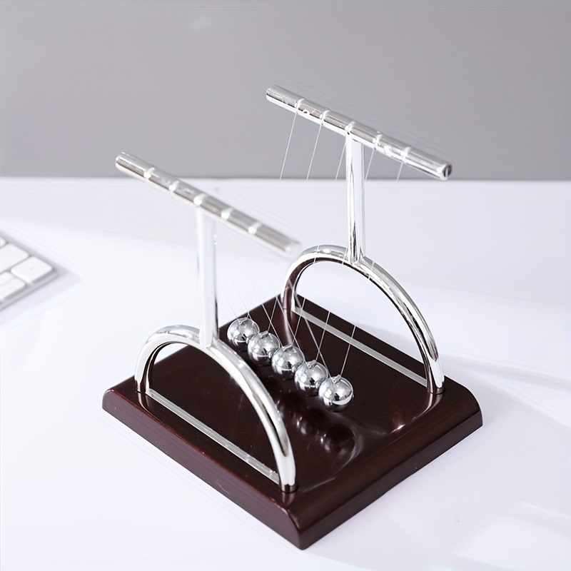 1pc, Boule De Newton Pendule Chaotique Métal Artisanat Cadeau Décoration  Créative Maison Plastique Pendule De Newton