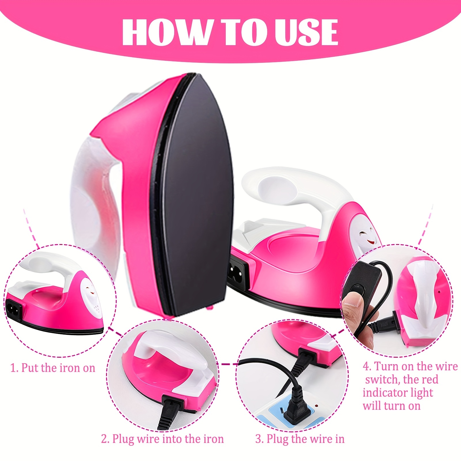 Mini Craft Iron Mini Heat Press Mini Iron Press Mini Heat Press Portable  Handy Heat Press Mini Iron with Charging Base Accessories for Clothes DIY  T-Shirts Shoe - China Dry Iron and