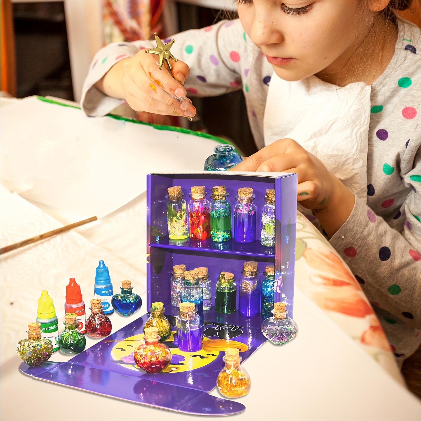 CGBOOM Kit de fabrication de potions pour enfants, Kit de fabrication de  potions de fées pour filles, Cadeau créatif et jouets de potions magiques :  : Jeux et Jouets