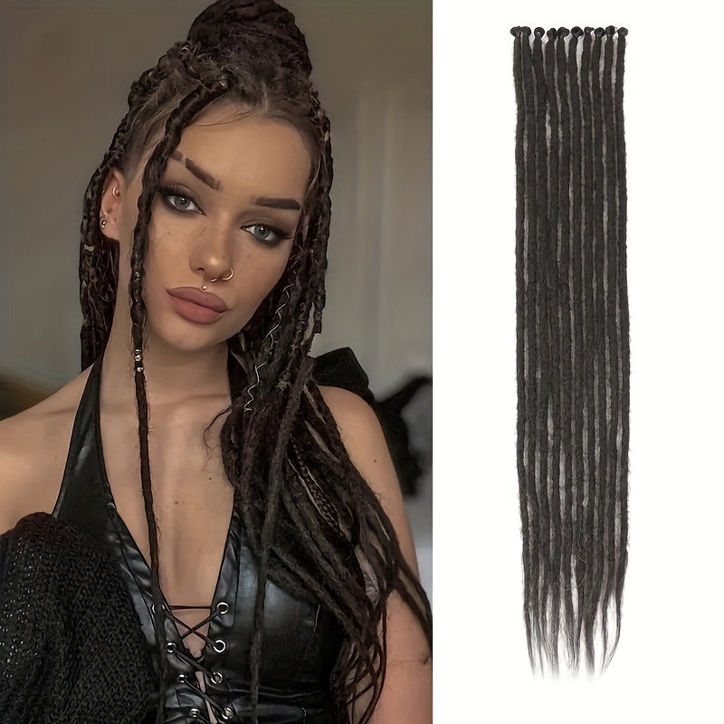 Crochet Dreadlocks Extension 36 inch Synthetic Synthetic Hippie Single Ended Dreads Locs Hair 10 Strands/Pack Thin Soft Reggae Hair Hip-hop Style