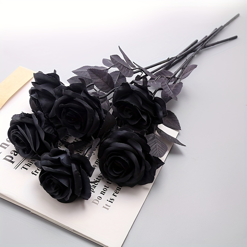 Flowers Artificial Black, Silk Home Decoration, Black White Flowers