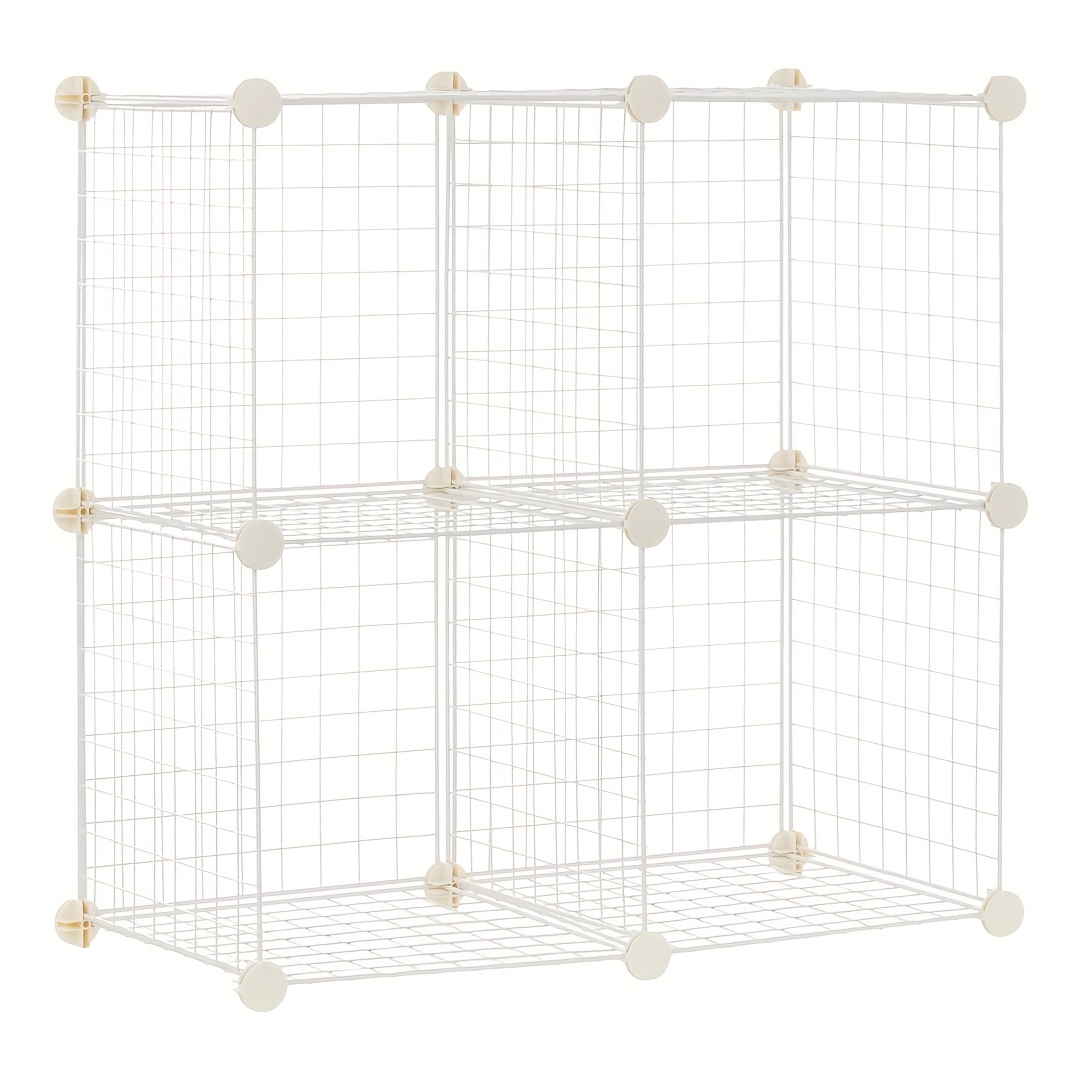 Stackable Metal Wire Cube Storage Rack Freely Combinable - Temu