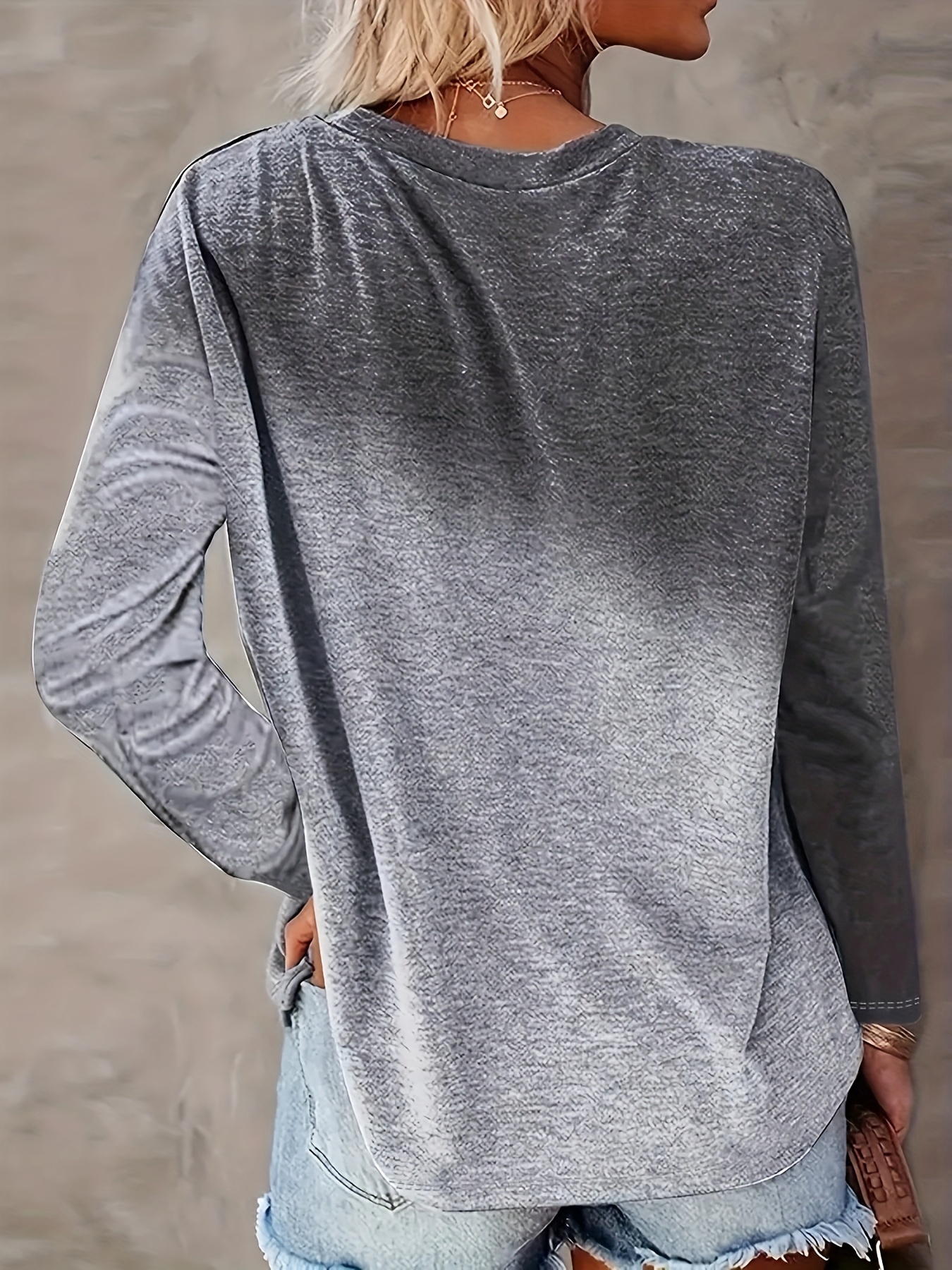 Trui met ronde hals voor dames in Blauw