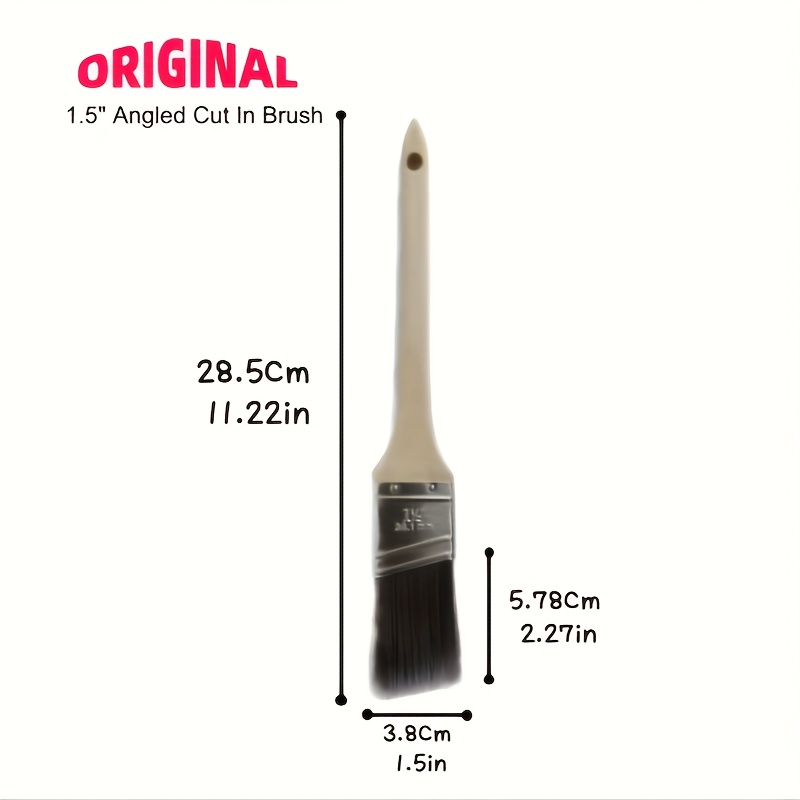 1pc Angled Cut In Paint Brush, 1.5 Inch Paint Brush, For Smooth Furniture  Paint Application With Minimal Brush Strokes, Allow You To Create Clean Line