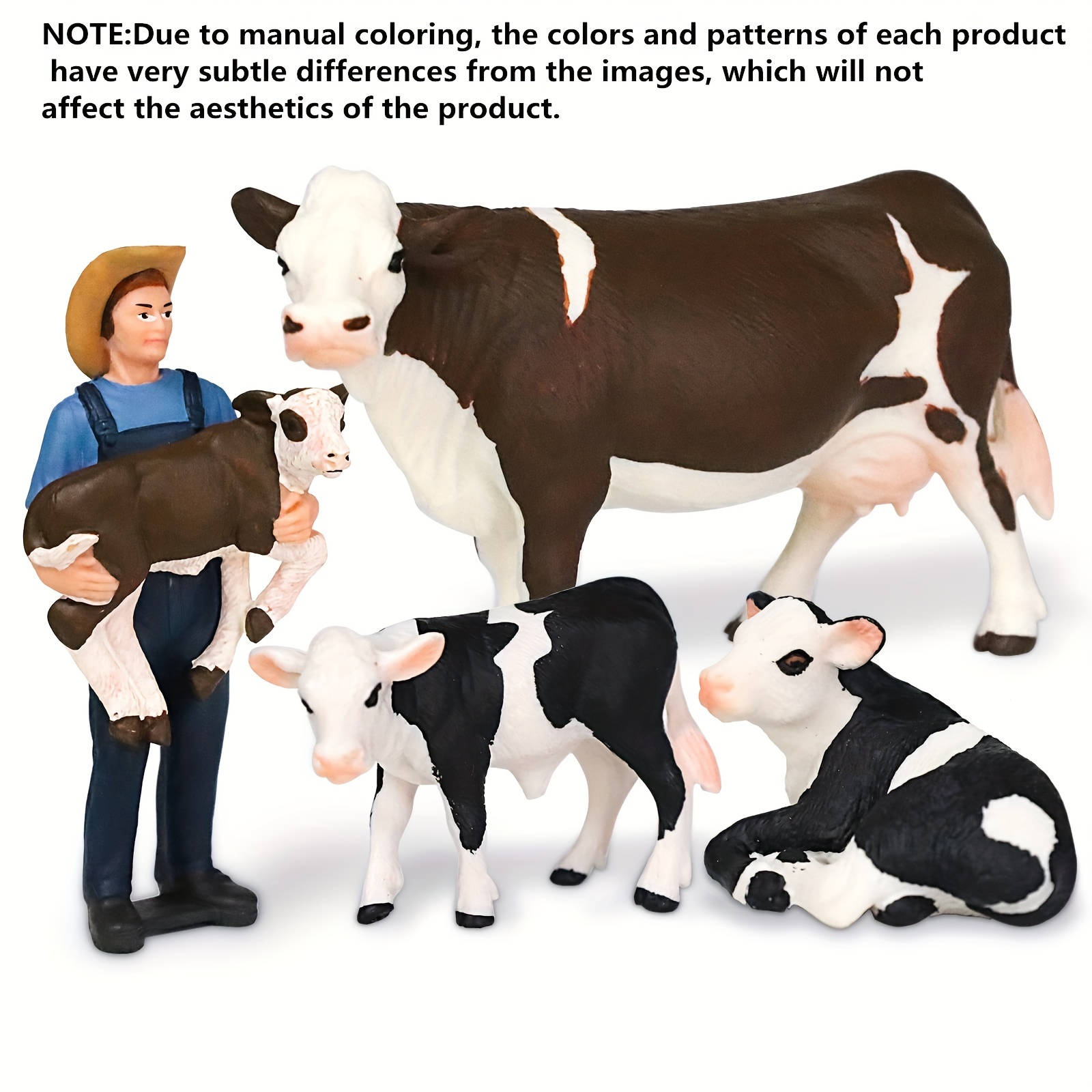 Farm Cow Animal Figurines Realistic Cow Figure Toys Playset - Temu