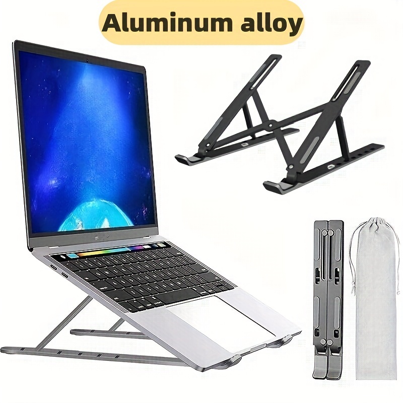 2 Pcs Self-adhesive Mini Portable Laptop Stand Foldable Ergonomic Desktop  Stand