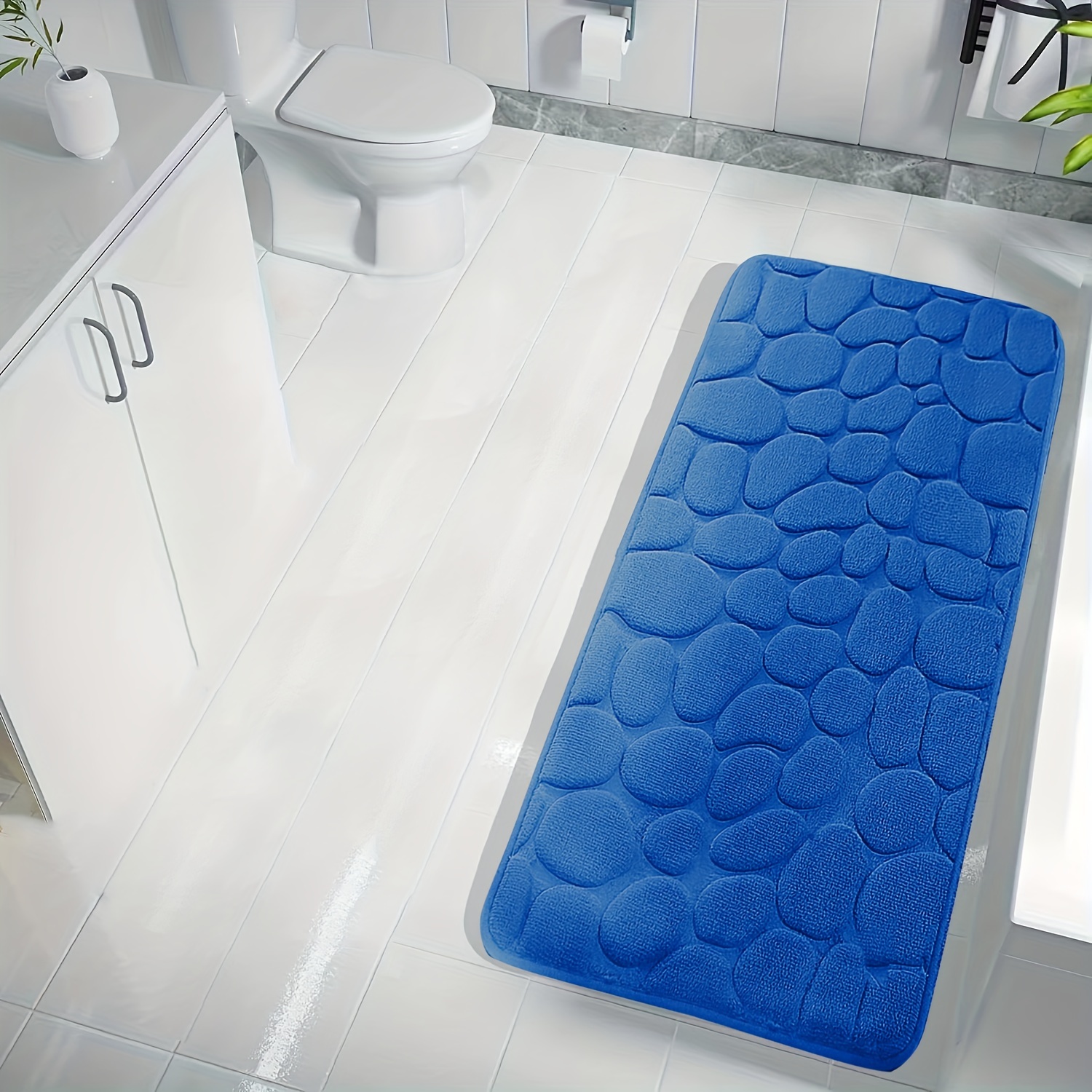  YLDZSU Alfombrilla de baño antideslizante absorbente para sala  de estar o dormitorio, alfombra absorbente de agua para bañera y ducha  (color: gris claro, tamaño: 19.7 x 31.5 in) : Hogar y Cocina