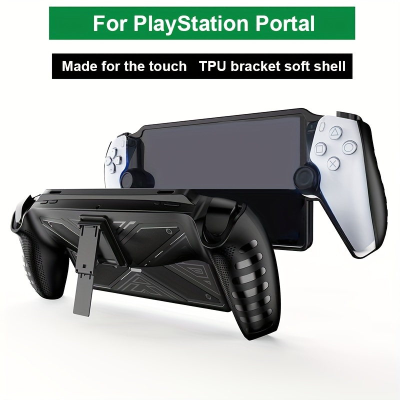 Funda protectora de TPU a prueba de golpes con soporte para Playstation  Portal (blanco)