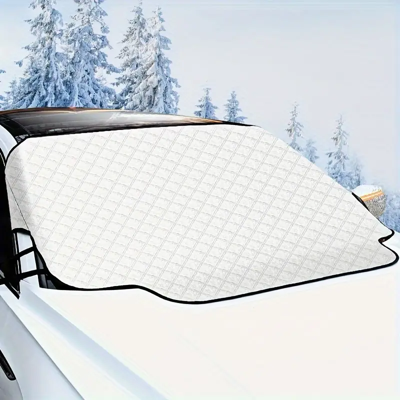 Super Large And Thick Car Windshield Snow Cover With 4 - Temu