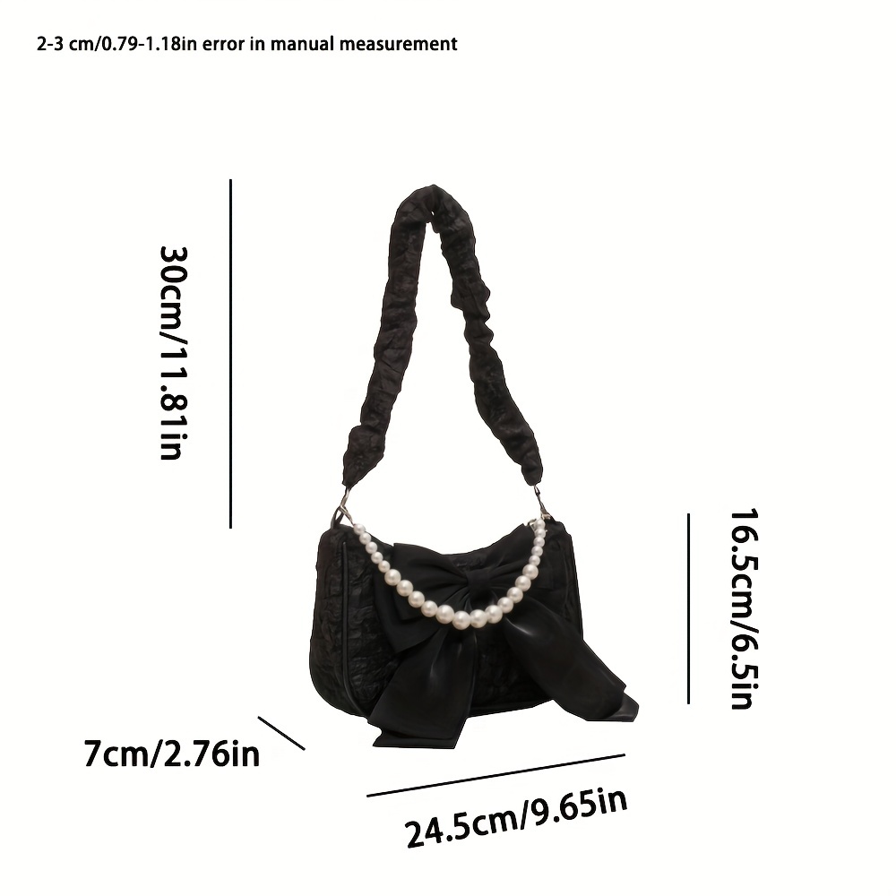 30cm Pearl Bag Strap Beaded Design Bag Handle Belt Women Handbag