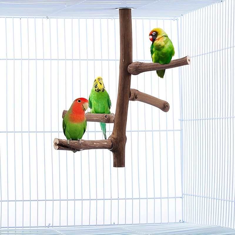 Natural Wood Bird Perches Parrot Perch Grapevine Birdcage - Temu