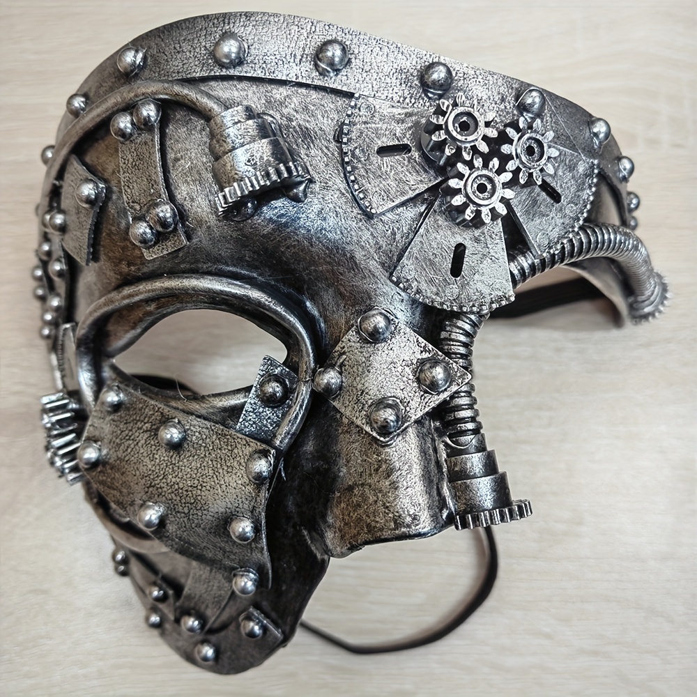 Steam Punk Mask Robot Cosplay Medieval Retro Mechanical Science