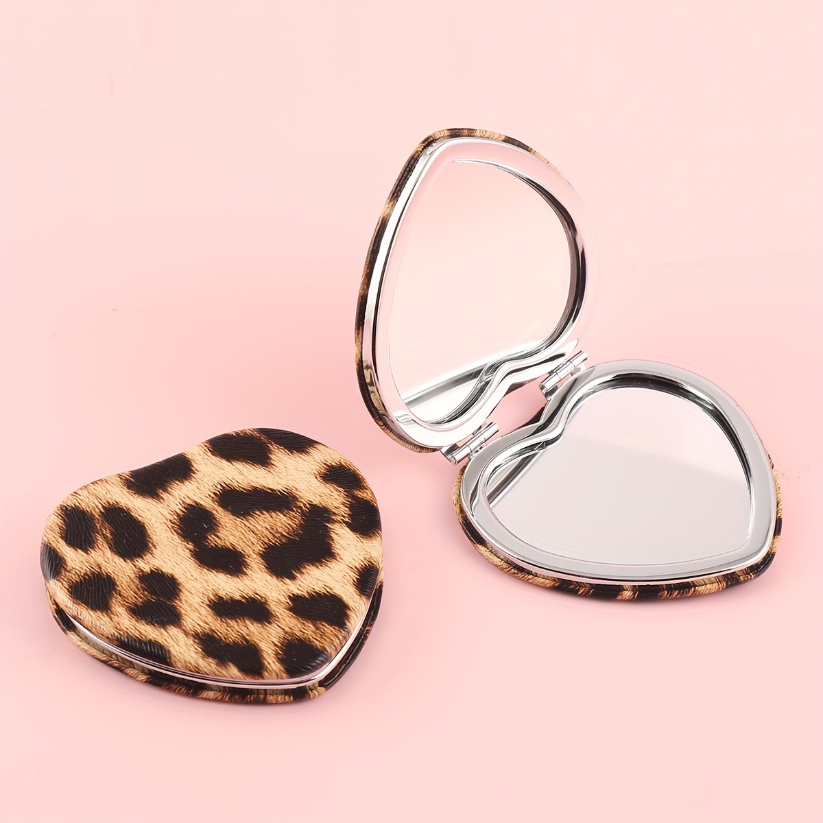 TEMU Leopard Print Makeup Mirror - Perfect Gift For Birthday, Christmas, Valentine's Day, Graduation, And Mother's Day For Sisters, Daughters,