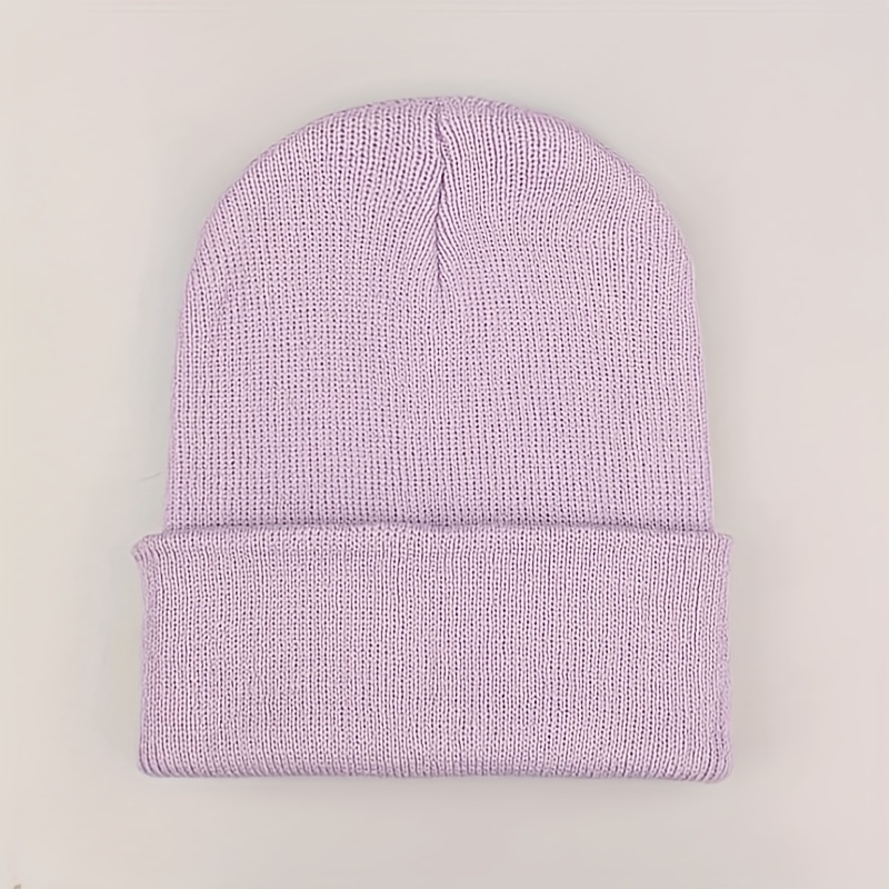 1pc Gorro Boina Punto Color Sólido Niños Niñas Pequeños - Temu