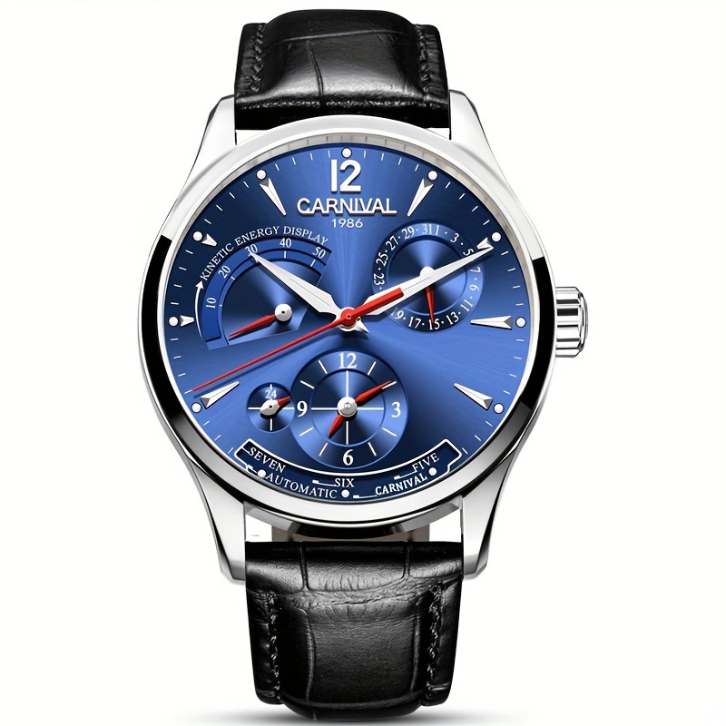 Carnival Automatic Mechanical Watch Multi Functional Wrist Watch