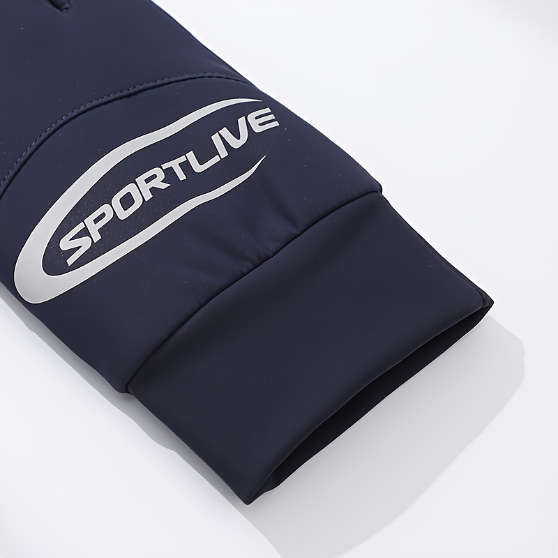 Men's Cycling Gloves Winter Velvet Touch Screen Windproof Coldproof