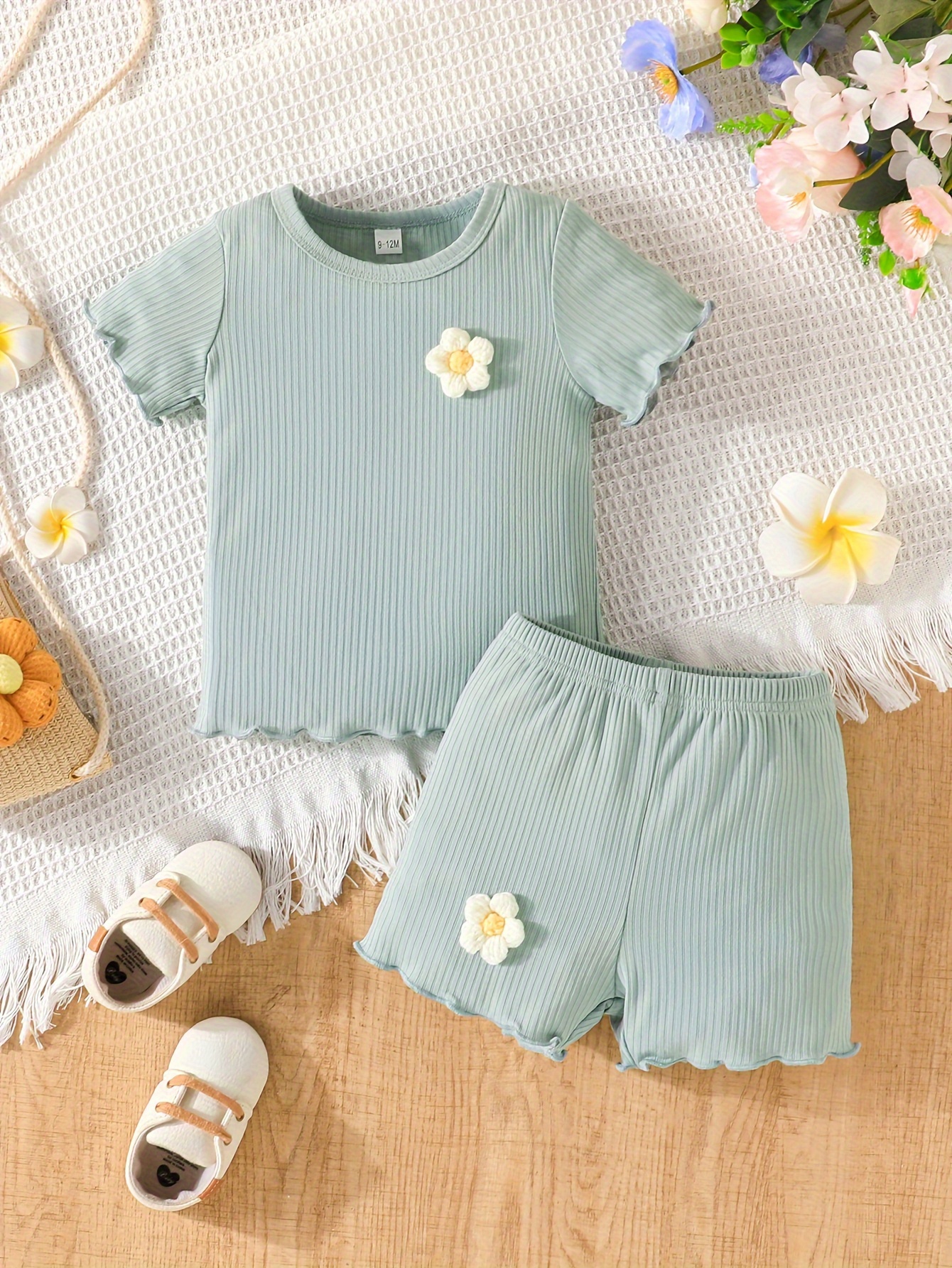 Bullpiano Newborn Baby Girl Clothes Outfits Short Sets Romper + Short Pants  Cute Summer Infant Baby Girl Clothes 12-18 Months 