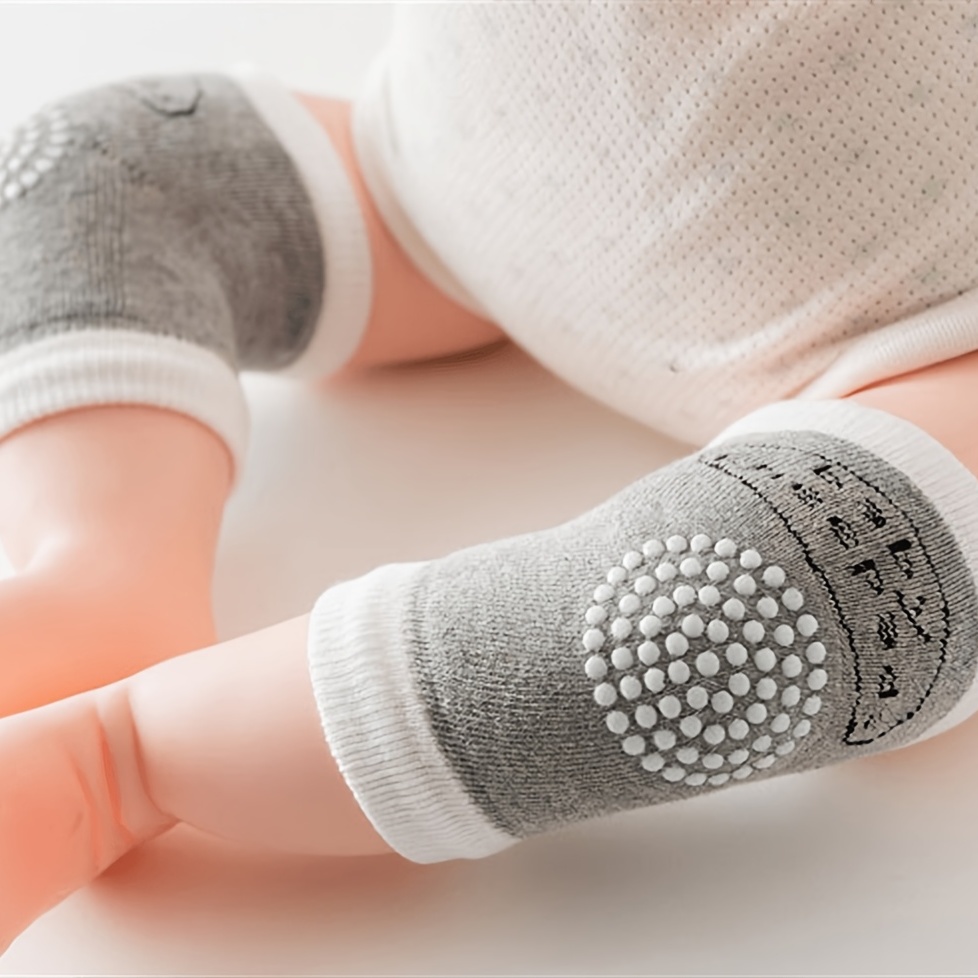 Coussin de genou en coton tricoté anti-dérapant pour bébé à