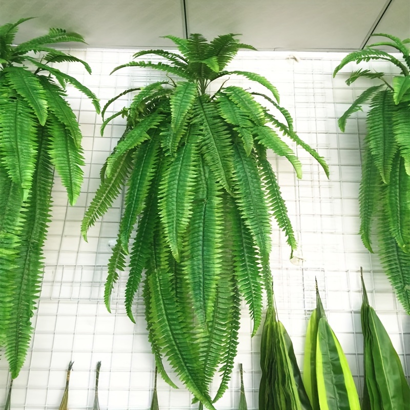 

1pc Artificial Plant For Wall Decor, Hanging Plastic Boston Fern Persian Grass Plant, Suitable For Home Decoration, Diy Landscaping Decoration, Shopping Mall Garden Decoration, Spring Summer Decor